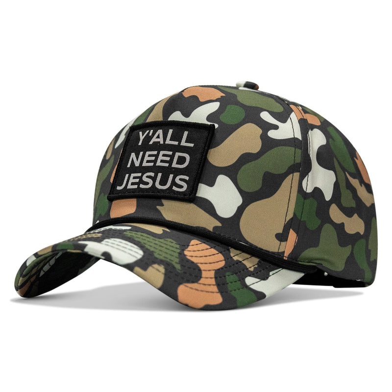 Load image into Gallery viewer, Y'all Need Jesus Patch 5 Pannel Snapback