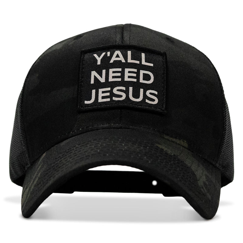Load image into Gallery viewer, Y'all Need Jesus Patch Snapback Hat