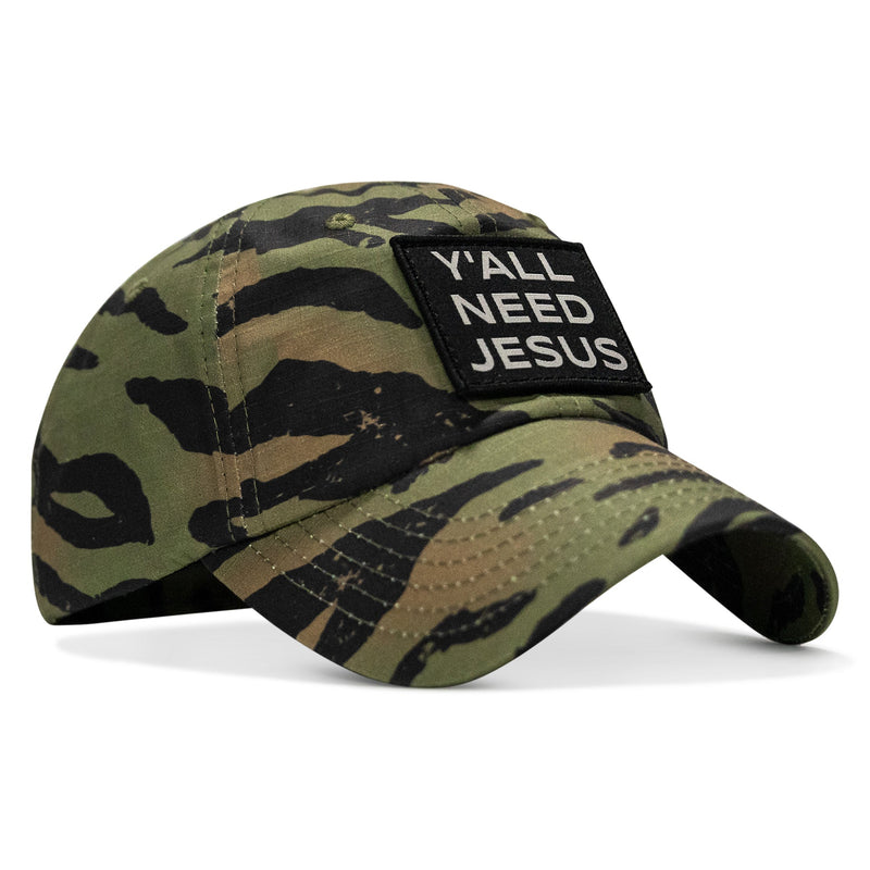 Load image into Gallery viewer, Y'all Need Jesus Patch Tactical Ripstop Mesh Snapback Hat