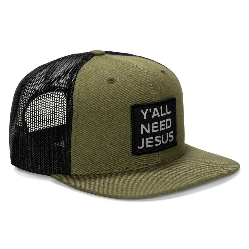 Load image into Gallery viewer, Y'all Need Jesus Patch Flatbill Hat