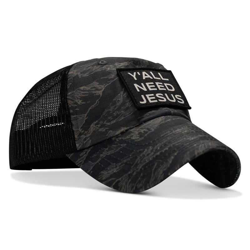 Load image into Gallery viewer, Y'all Need Jesus Patch Tactical Ripstop Mesh Snapback Hat
