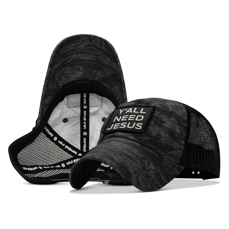Load image into Gallery viewer, Y'all Need Jesus Patch Tactical Ripstop Mesh Snapback Hat