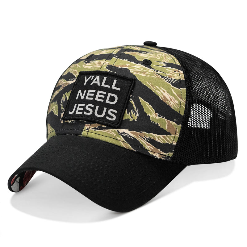 Load image into Gallery viewer, Y'all Need Jesus Patch Original Ripstop Snapback Hat