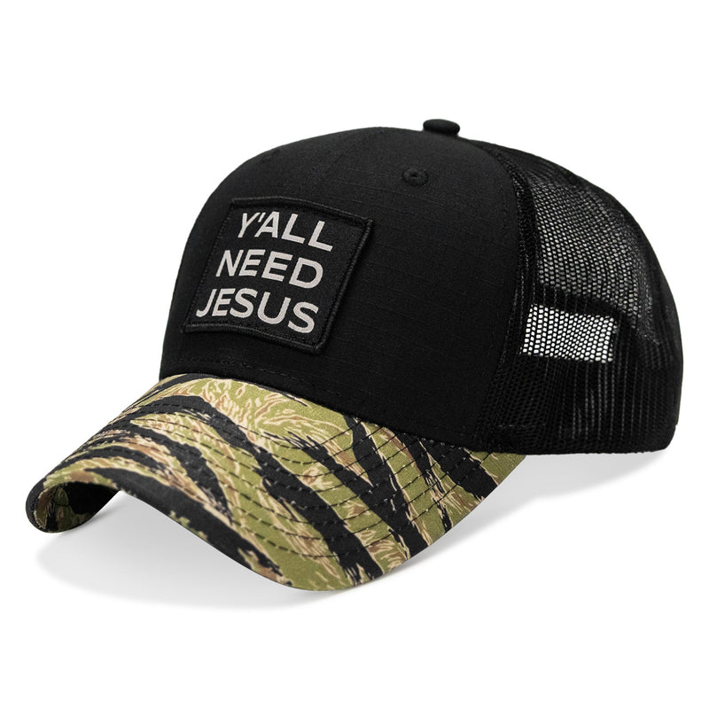 Load image into Gallery viewer, Y'all Need Jesus Patch Original Ripstop Snapback Hat