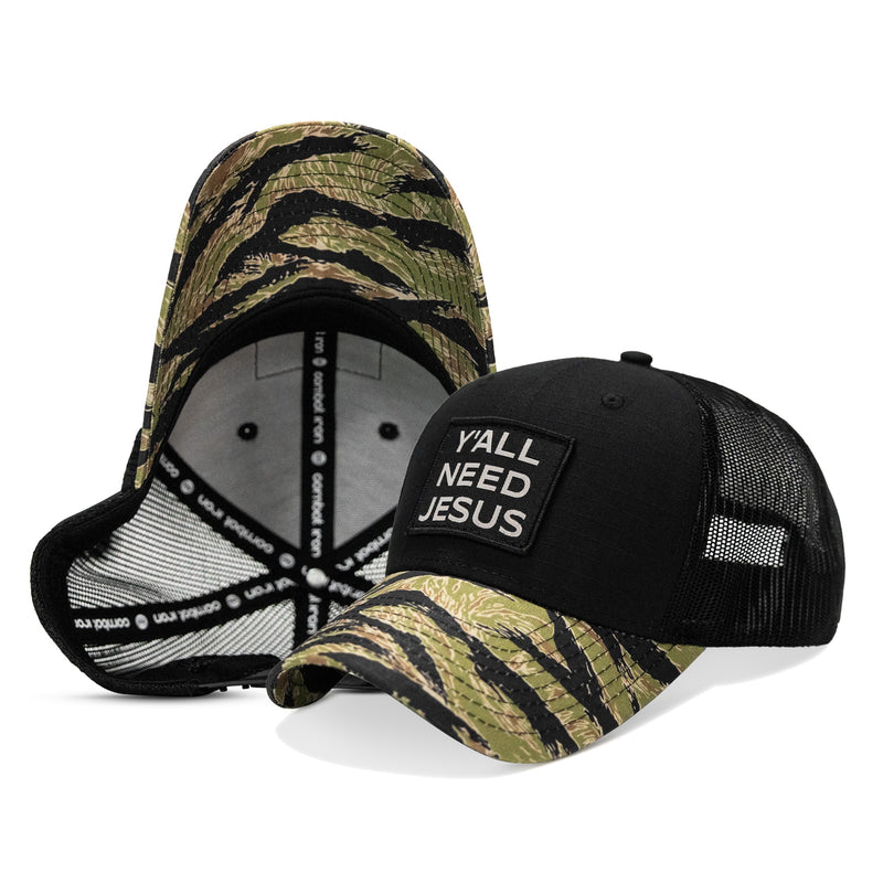 Load image into Gallery viewer, Y'all Need Jesus Patch Original Ripstop Snapback Hat