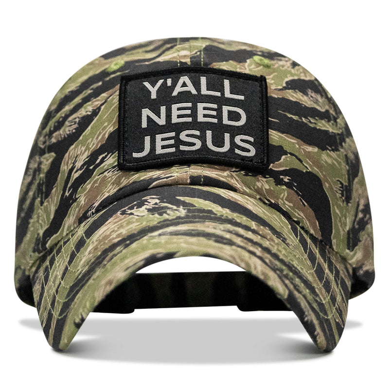 Load image into Gallery viewer, Y'all Need Jesus Patch Tactical Ripstop Mesh Snapback Hat