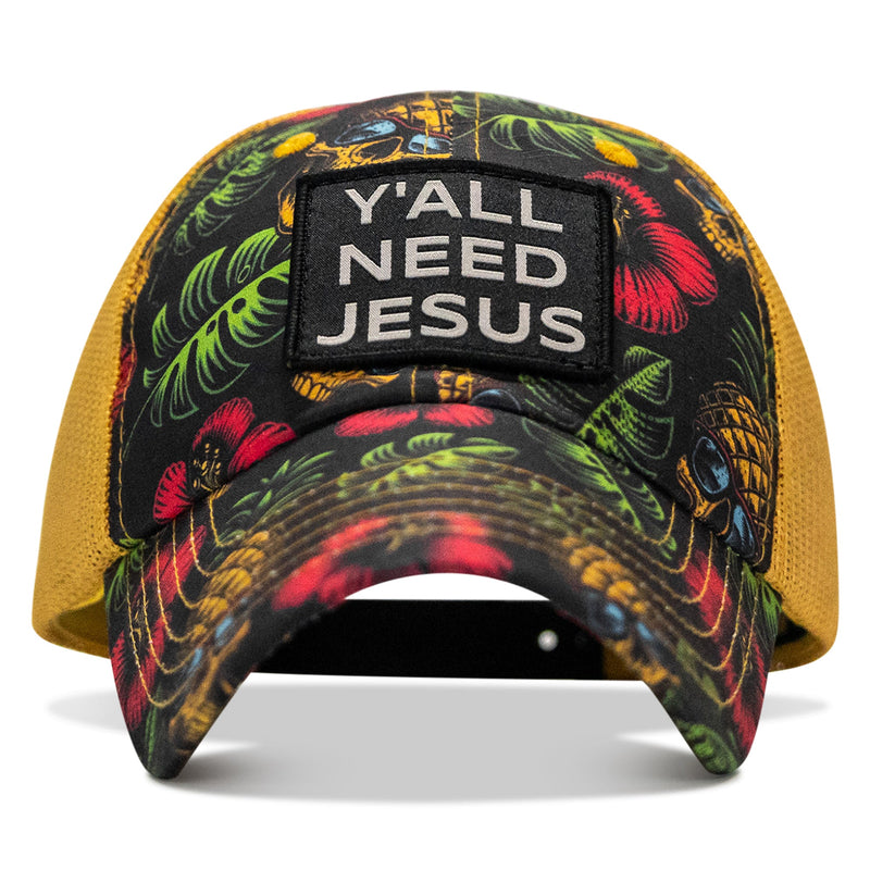Load image into Gallery viewer, Y'all Need Jesus Patch Tactical Ripstop Mesh Snapback Hat