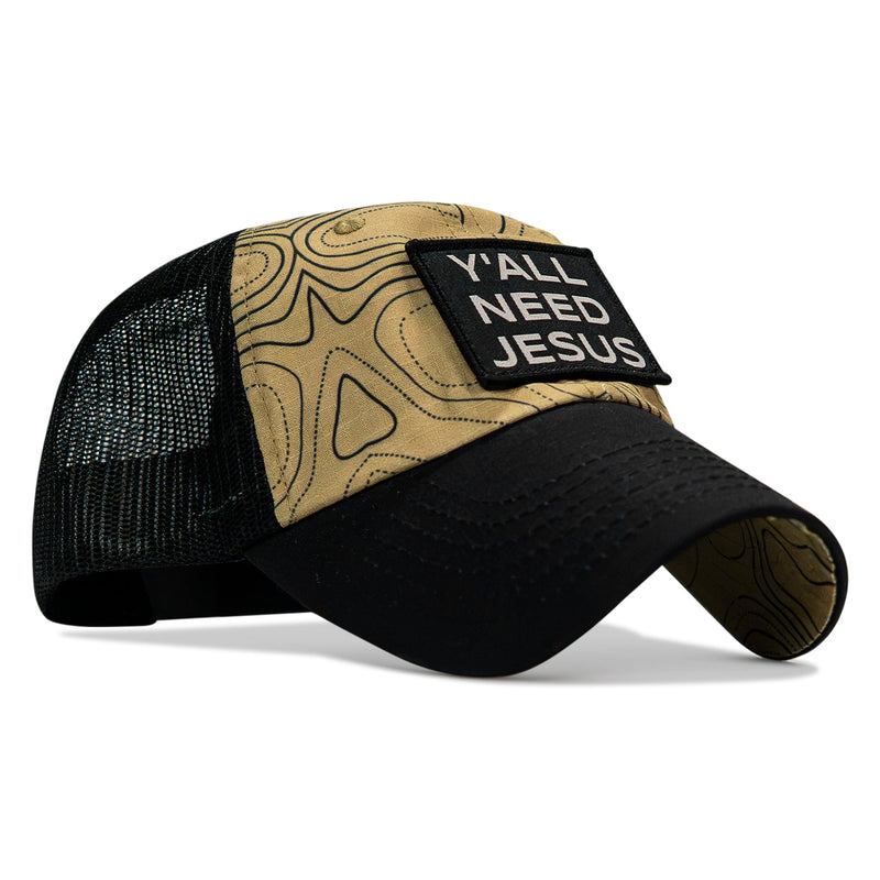 Load image into Gallery viewer, Y'all Need Jesus Patch Tactical Ripstop Mesh Snapback Hat