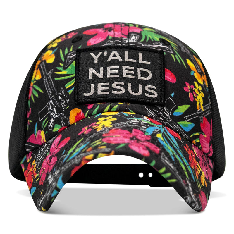 Load image into Gallery viewer, Y'all Need Jesus Patch Tactical Ripstop Mesh Snapback Hat