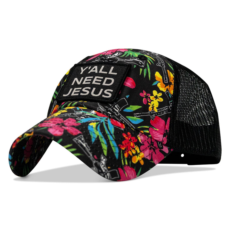 Load image into Gallery viewer, Y'all Need Jesus Patch Tactical Ripstop Mesh Snapback Hat