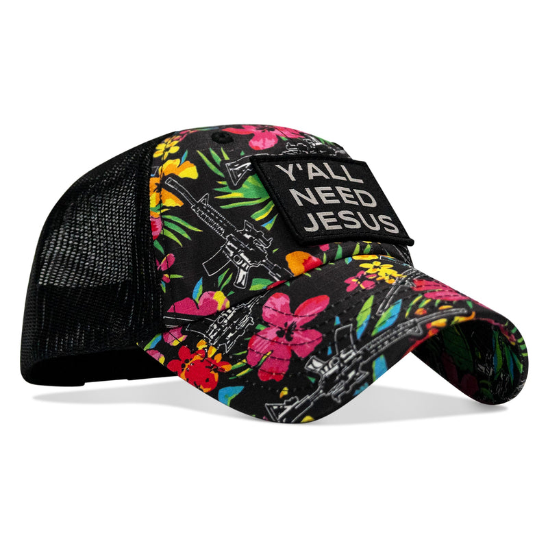 Load image into Gallery viewer, Y'all Need Jesus Patch Tactical Ripstop Mesh Snapback Hat