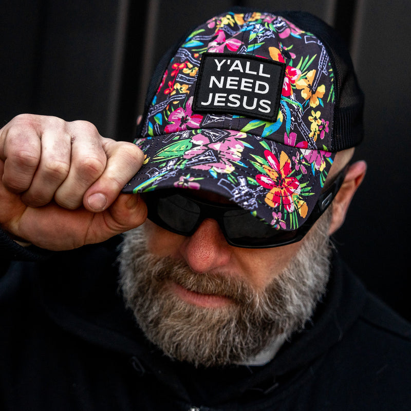 Load image into Gallery viewer, Y'all Need Jesus Patch Tactical Ripstop Mesh Snapback Hat