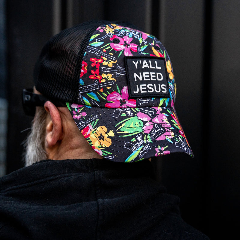 Load image into Gallery viewer, Y'all Need Jesus Patch Tactical Ripstop Mesh Snapback Hat