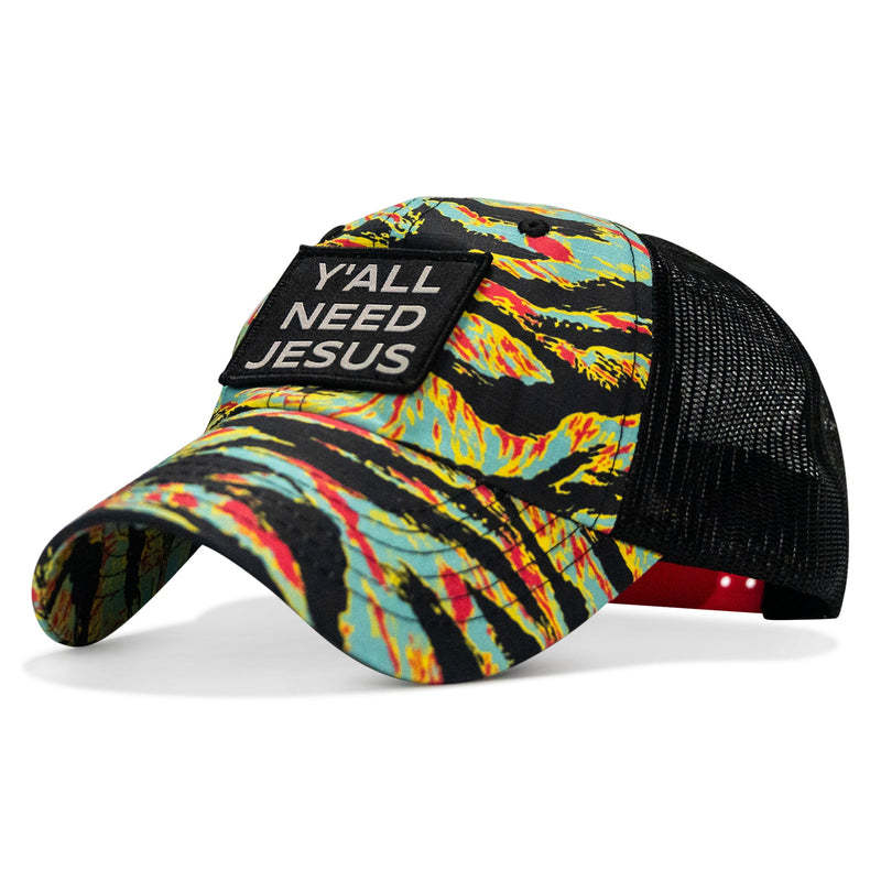 Load image into Gallery viewer, Y'all Need Jesus Patch Tactical Ripstop Mesh Snapback Hat