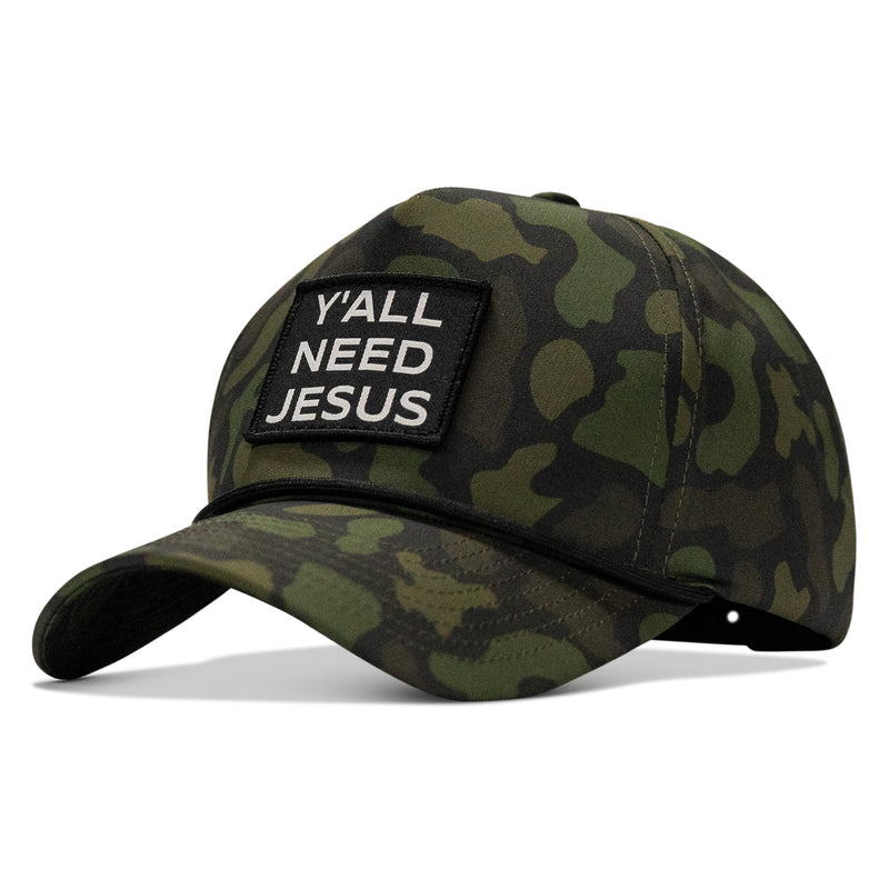 Load image into Gallery viewer, Y'all Need Jesus Patch 5 Pannel Snapback