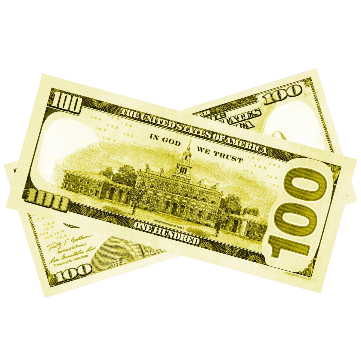 100x $100 New Series Yellow Bills