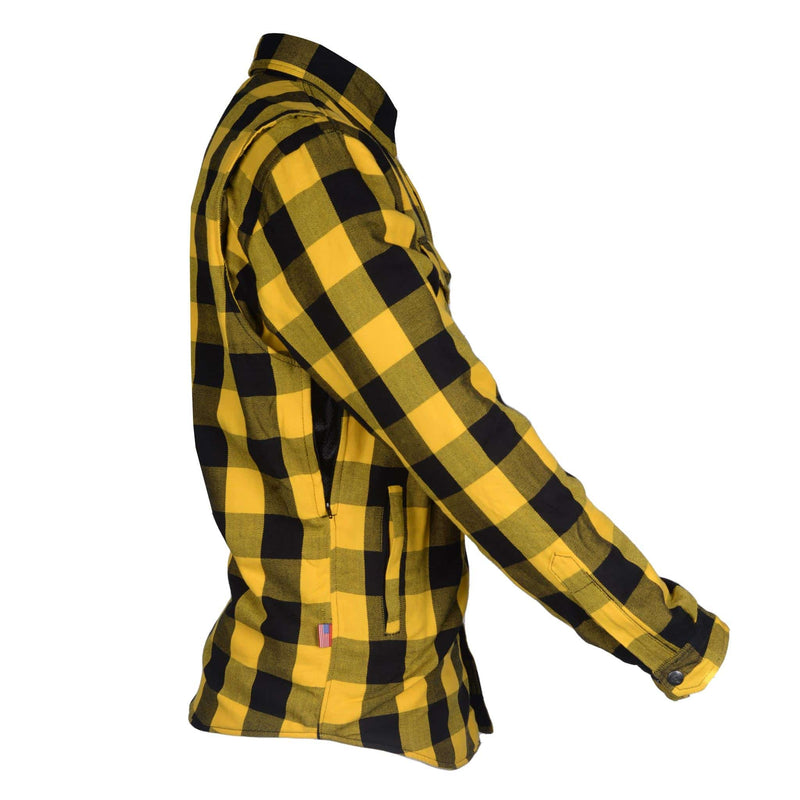 Load image into Gallery viewer, Protective Flannel Shirt - Yellow and Black Checkered