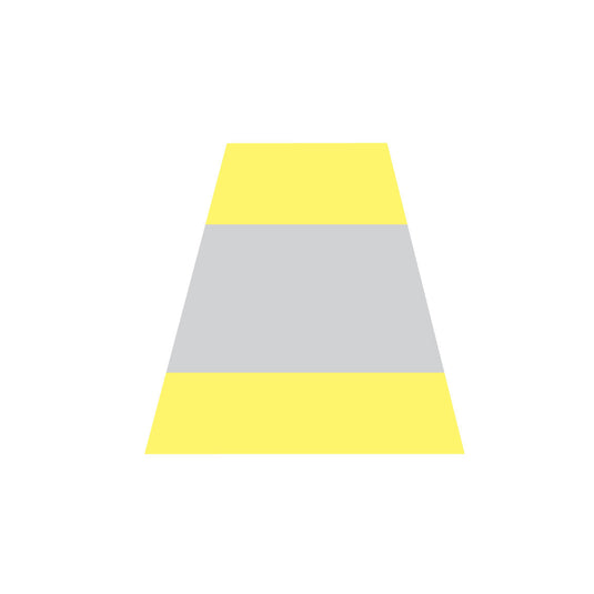 YELLOW AND GREY TRIPLE STRIPE REFLECTIVE HELMET (TET) TETRAHEDRON