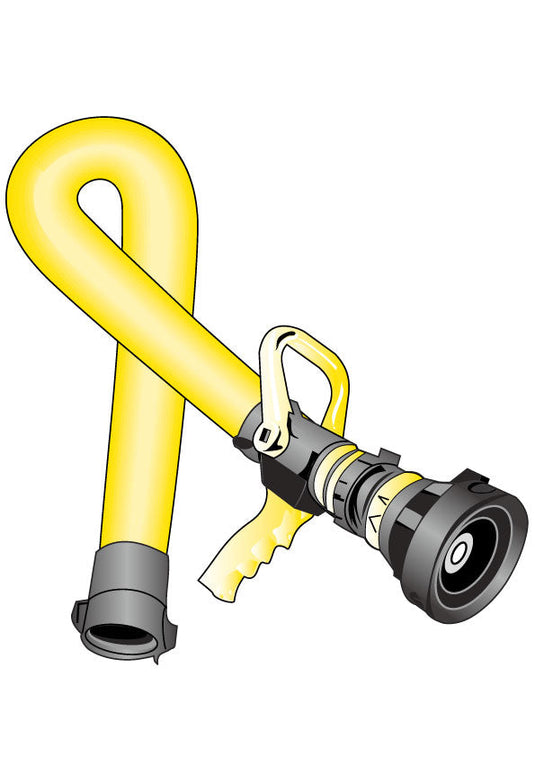 YELLOW HOSE RIBBON HELMET DECAL