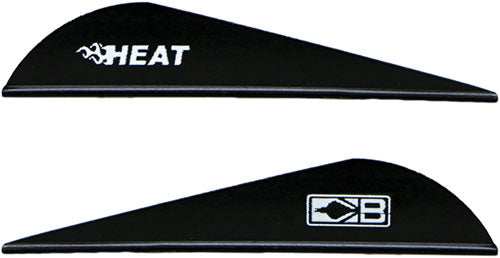 Bohning Heat Vane 2.5" - Solid Black 36pk - Skoutley Outdoors LLC