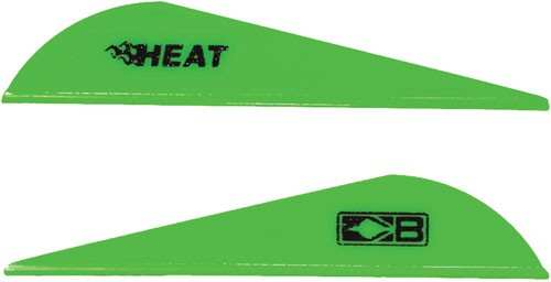 Bohning Heat Vane 2.5" - Solid Neon Green 36pk - Skoutley Outdoors LLC
