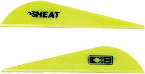 Bohning Heat Vane 2.5" - Solid Neon Yellow 36pk - Skoutley Outdoors LLC