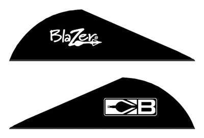 Bohning Blazer Vanes - 2" Solid Black 36pk - Skoutley Outdoors LLC