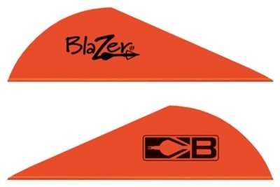 Bohning Blazer Vanes - 2" Solid Neon Red 100pk - Skoutley Outdoors LLC