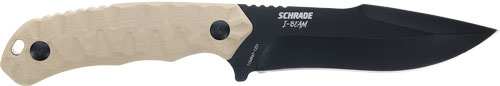 Schrade Knife I-beam 5" Fixed - Aus-8 Black/fde G10 Handle - Skoutley Outdoors LLC