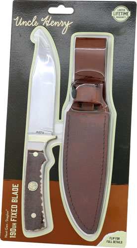 Uncle Henry Knife Next Gen - Staglon 5.25" Bld W/lthr Shth - Skoutley Outdoors LLC