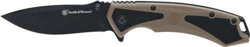 S&w Knife Extreme Ops Spring - Ast 3.25" Black/poly Grip - Skoutley Outdoors LLC
