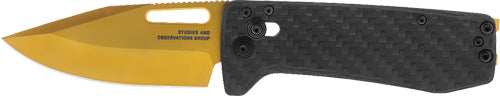 Sog Knife Ultra Xr Carbon - Fiber 2.8" Pln Edge Gold - Skoutley Outdoors LLC