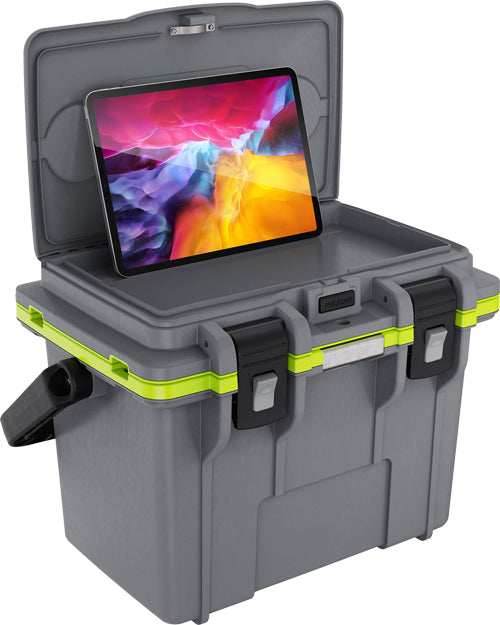 Load image into Gallery viewer, Pelican Coolers Im 14 Quart - Dkgray/green W/dry Storage - Skoutley Outdoors LLC