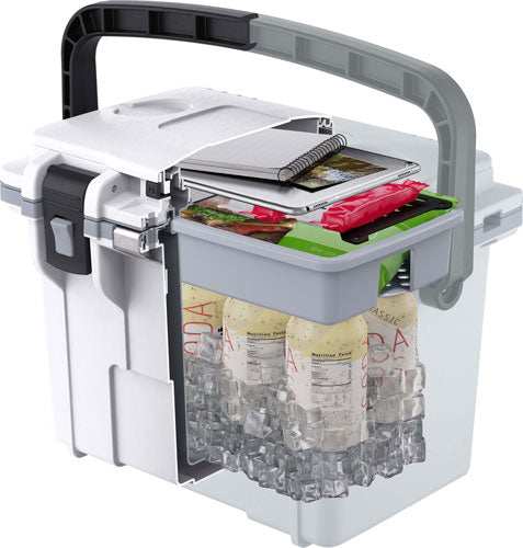 Load image into Gallery viewer, Pelican Coolers Im 14 Quart - White/gray W/dry Storage - Skoutley Outdoors LLC