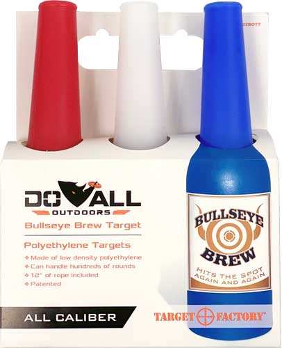 Do-all Target Factory Bottles - W/cord 3pk Red/white/blue - Skoutley Outdoors LLC