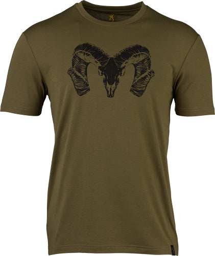Browning Ss Perf Camp Shirt - Ram Logo Green Large* - Skoutley Outdoors LLC