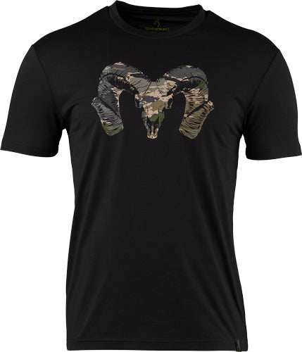 Browning Ss Perf Camp Shirt - Ram Logo Black Large* - Skoutley Outdoors LLC