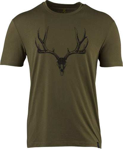 Browning Ss Perf Camp Shirt - Mule Deer Logo Green X-large* - Skoutley Outdoors LLC
