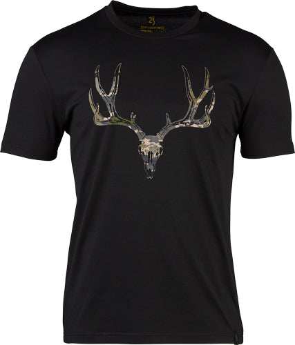 Browning Ss Perf Camp Shirt - Mule Deer Logo Black Large* - Skoutley Outdoors LLC