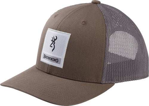 Browning Cap Prowler Mesh Snap - Back Sq Bckmk Patch Pewtr Osfm - Skoutley Outdoors LLC