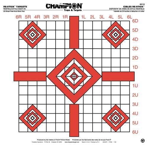 Champion Re-stick Redfield - Sight In Self-adhesive 25-pack - Skoutley Outdoors LLC