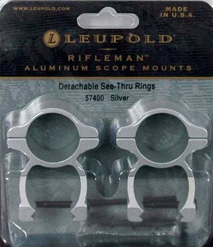 Leupold Rings Rifleman 1" See- - Thru Silver - Skoutley Outdoors LLC