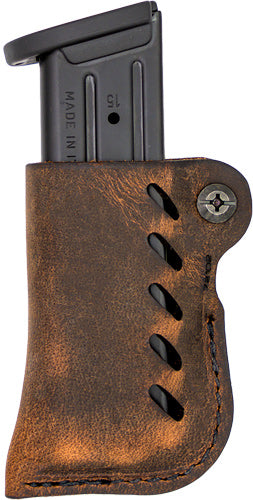 Load image into Gallery viewer, Versacarry Leather Mag Holder - Single Stack Flex Vent Dis Brn