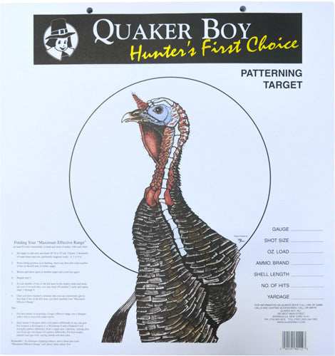Quaker Boy Paper Target Turkey - 20" X 20" 100-pack - Skoutley Outdoors LLC