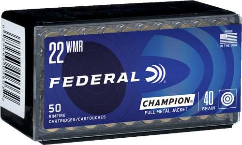 Federal 22wmr 40gr Fmj 1880fps - 50rd 60bx/cs - Skoutley Outdoors LLC