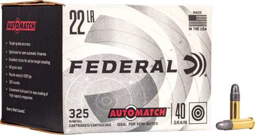 Federal Automatch 22lr 40gr - Lead-rn 325rd 10bx/cs Case Lot - Skoutley Outdoors LLC