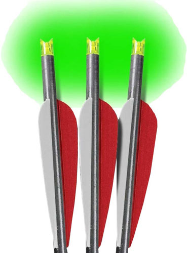 Lumenok Xbow Arrow 22" Barnett - Headhunter Green Crescent 3pk - Skoutley Outdoors LLC