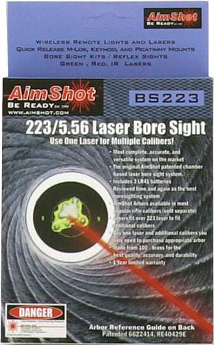 Aimshot Bore Sight .223 W/ - External Battery Box Red - Skoutley Outdoors LLC