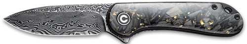 Civivi Knife Elementum 2.96" - Shredded Cbn Fbr/golden Dmscs - Skoutley Outdoors LLC