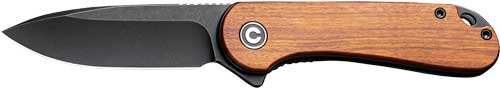 Civivi Knife Elementum 2.96" - Wood/black Stnwsh D2 Lnr Lock - Skoutley Outdoors LLC